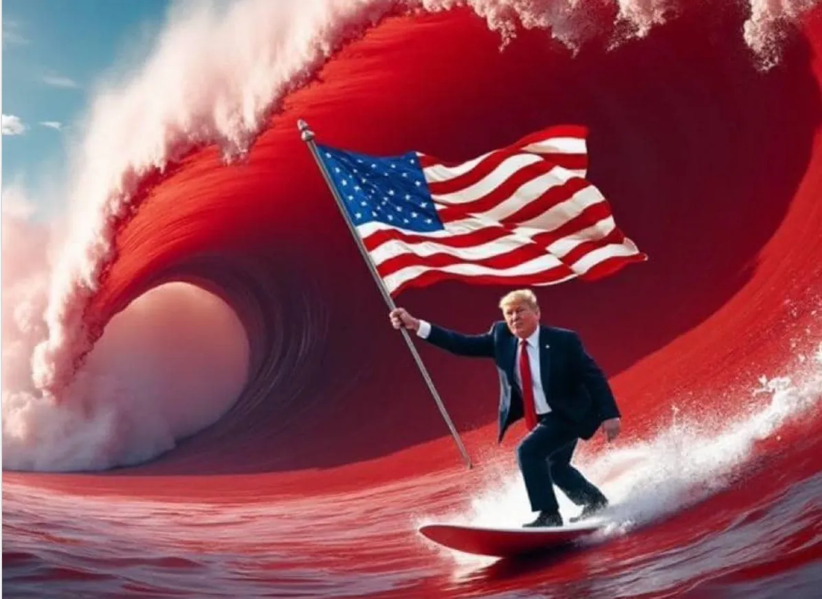 Trump, Surfing the Red Wave