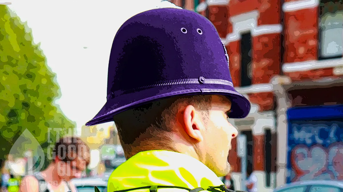 The Policeman with the Purple Helmet