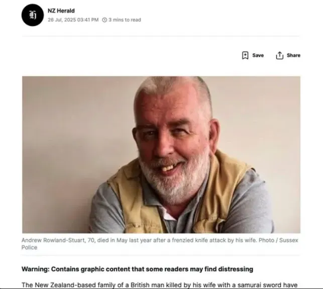 An Attack by His Wife?