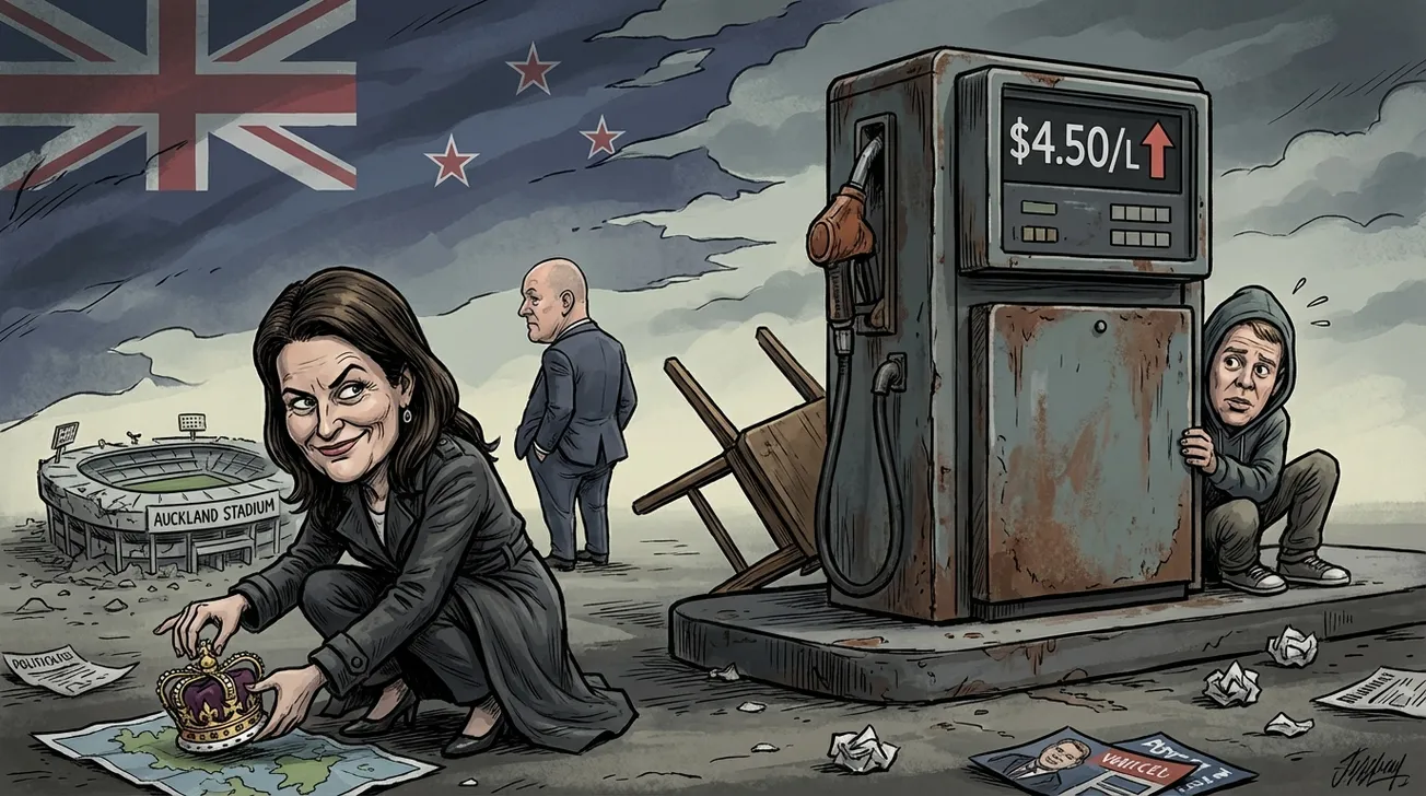 Luxon’s Leadership Vacuum: Hipkins Hides While Willis Schemes