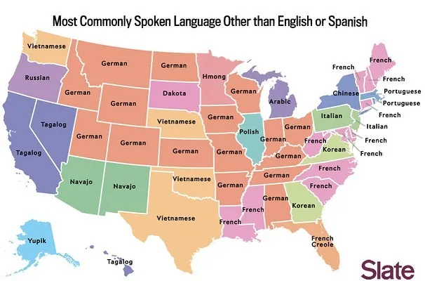 Map of the Day: Most Commonly Spoken Language in the U.S Besides Spanish or English
