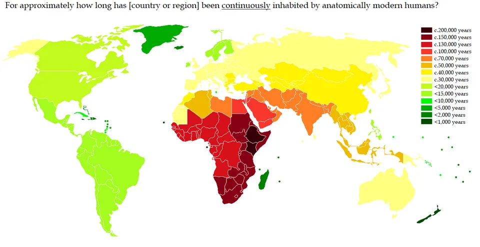 Map of the Day: Modern Human Occupation
