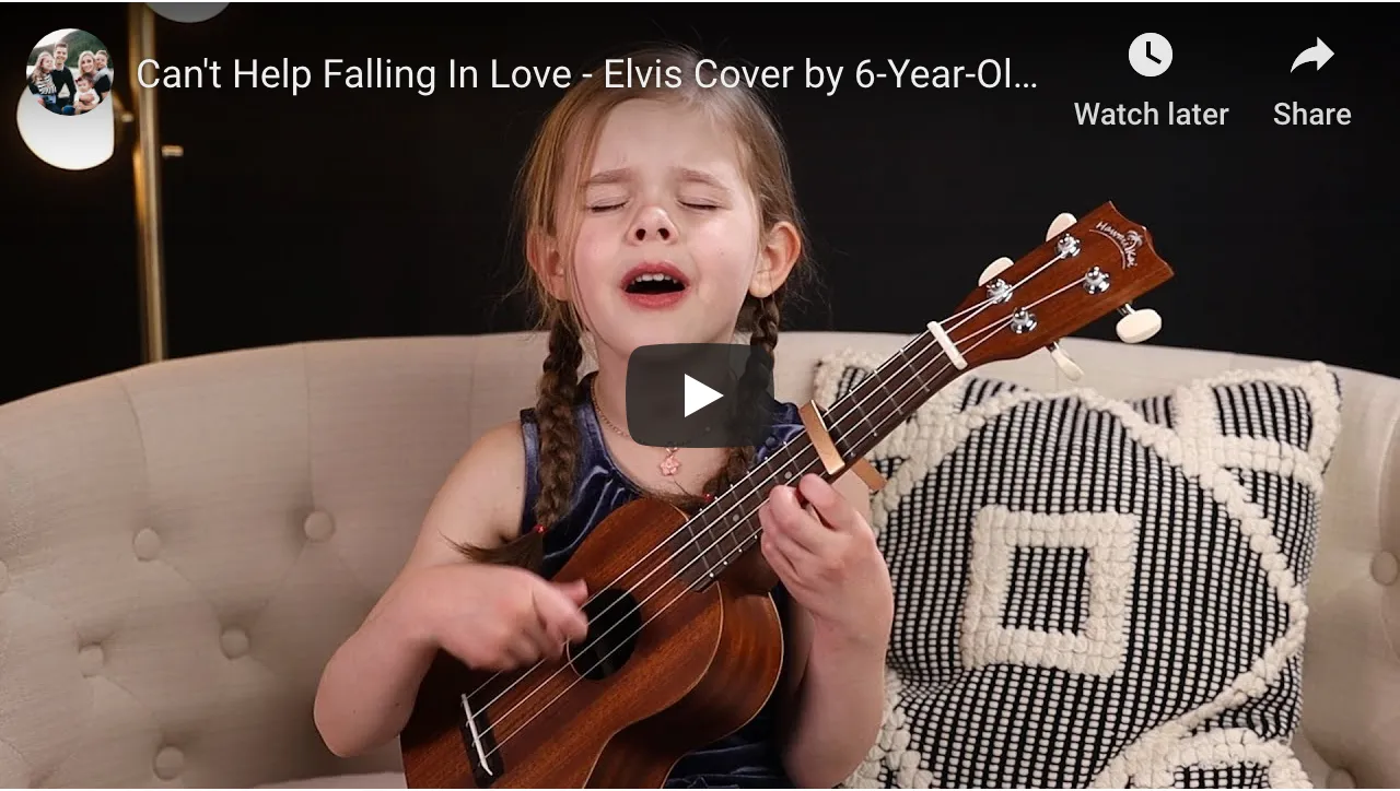 Can’t Help Falling In Love – Elvis Cover by 6-Year-Old Claire Crosby