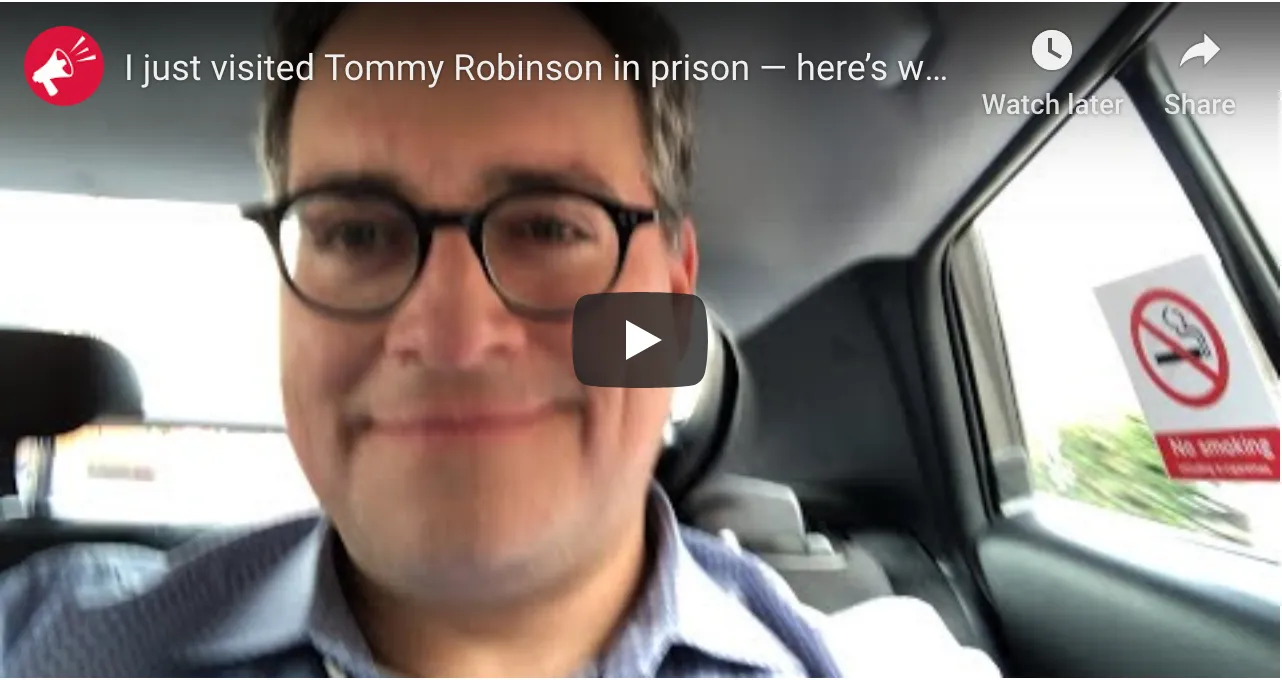 I Just Visited Tommy Robinson in Prison — Here’s What He Told Me