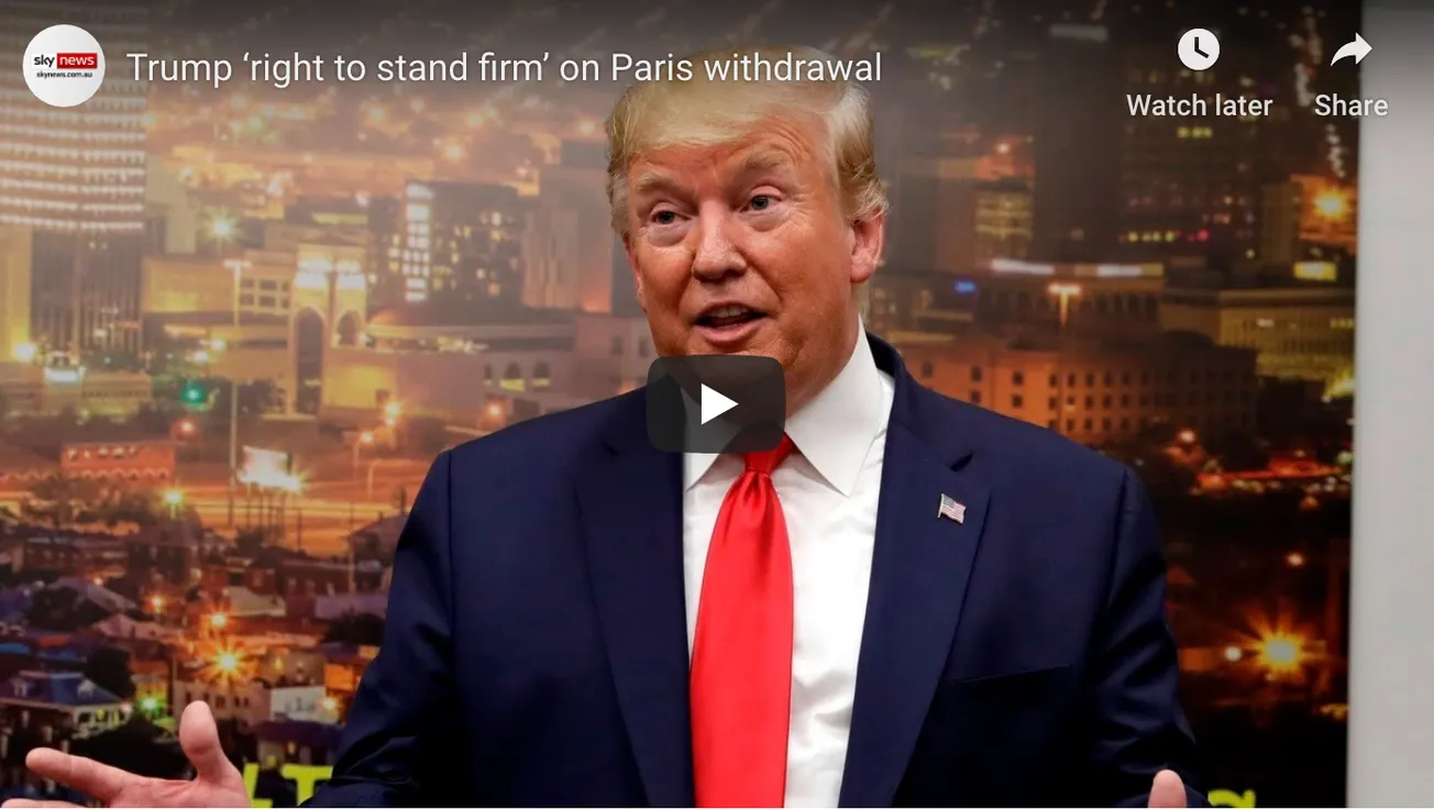 Trump ‘Right to Stand Firm’ on Paris Withdrawal