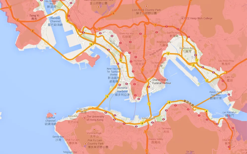 Map of the Day: Hong Kong’s Original coastline vs Today