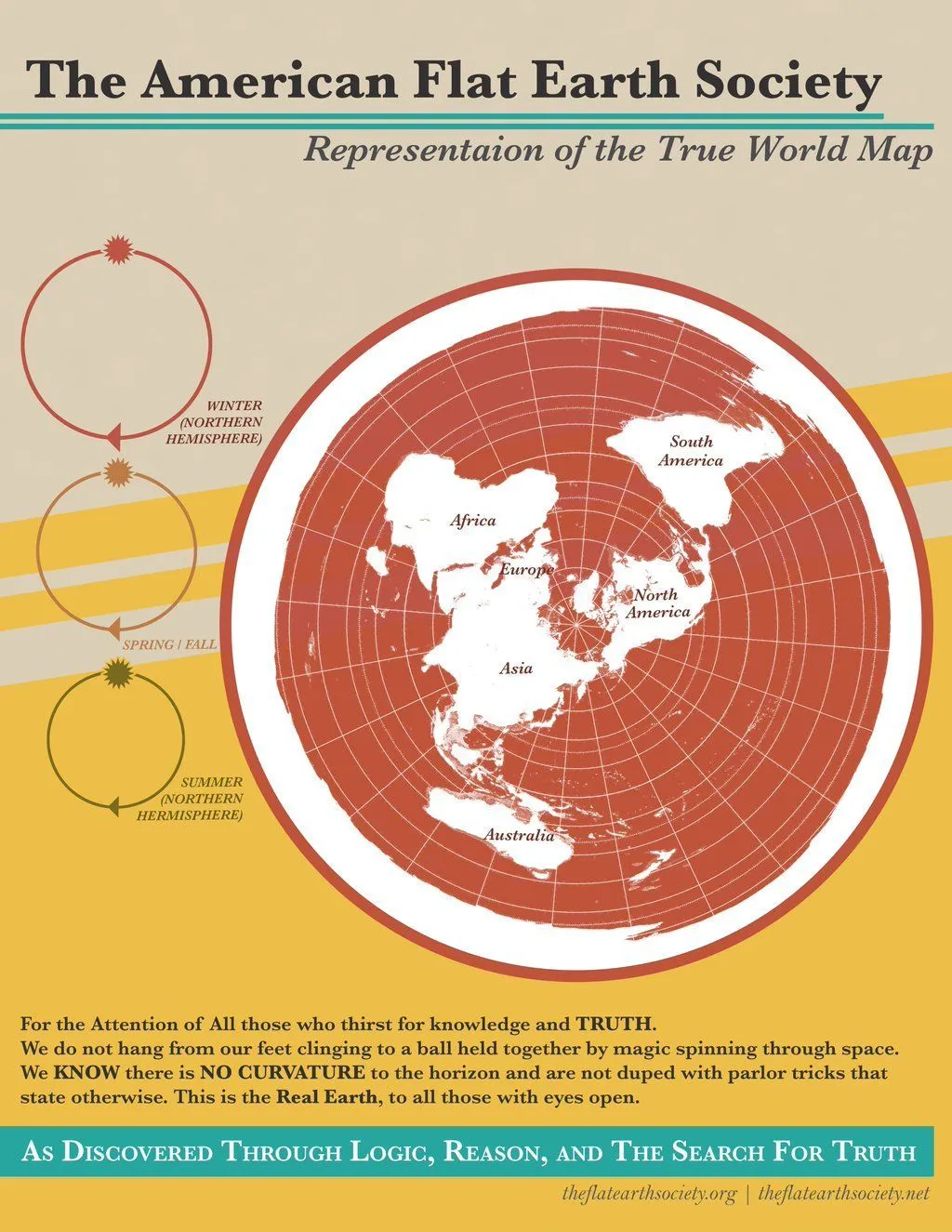 Map of the Day: Flat Earth Society World Map