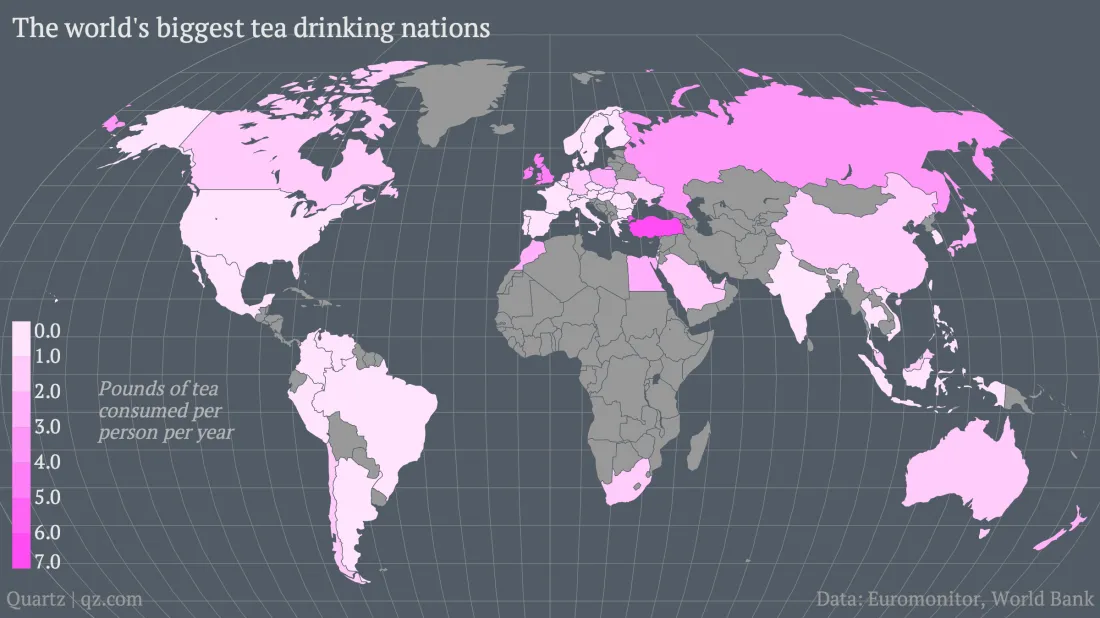Map of the Day: The Biggest Tea Drinking Nations
