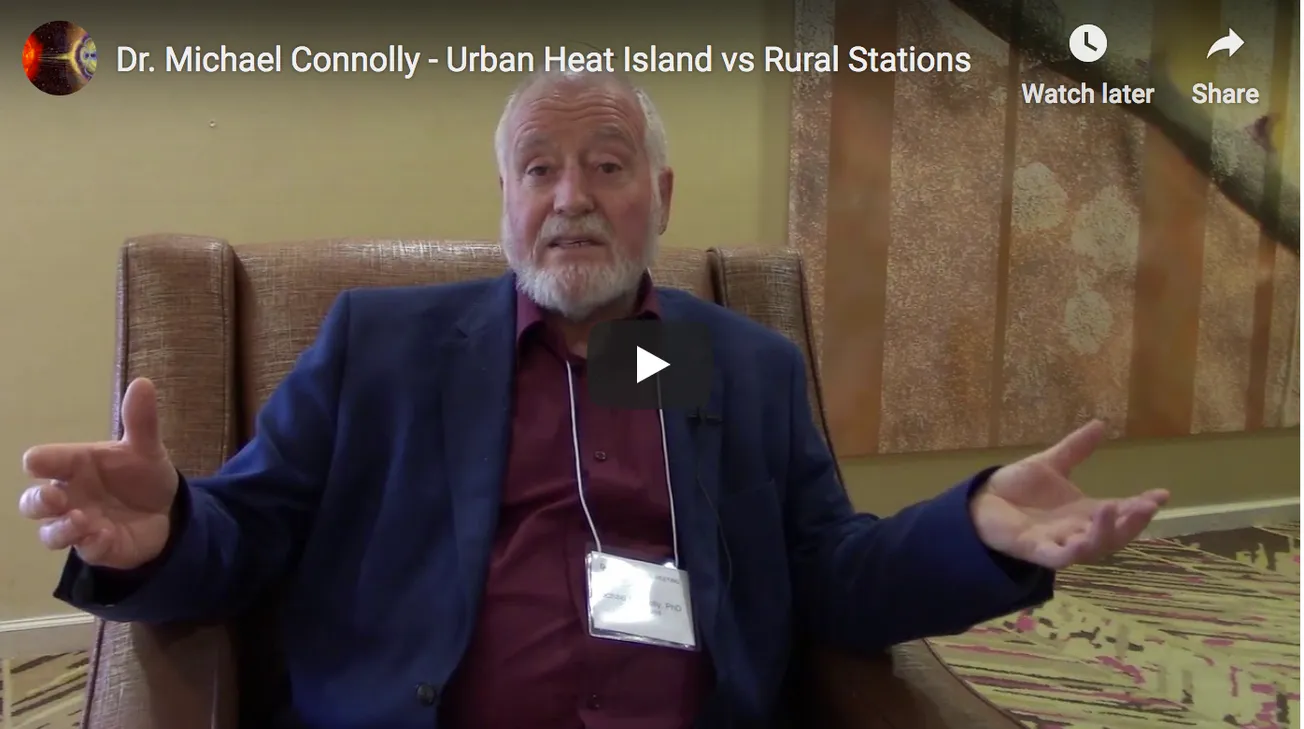 Dr Michael Connolly – Urban Heat Island vs Rural Stations