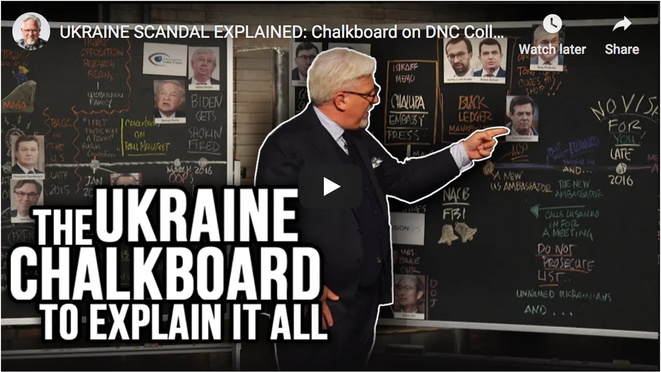 Ukraine Scandal Explained: Chalkboard on DNC Collusion, Joe Biden, Soros, Trump & More