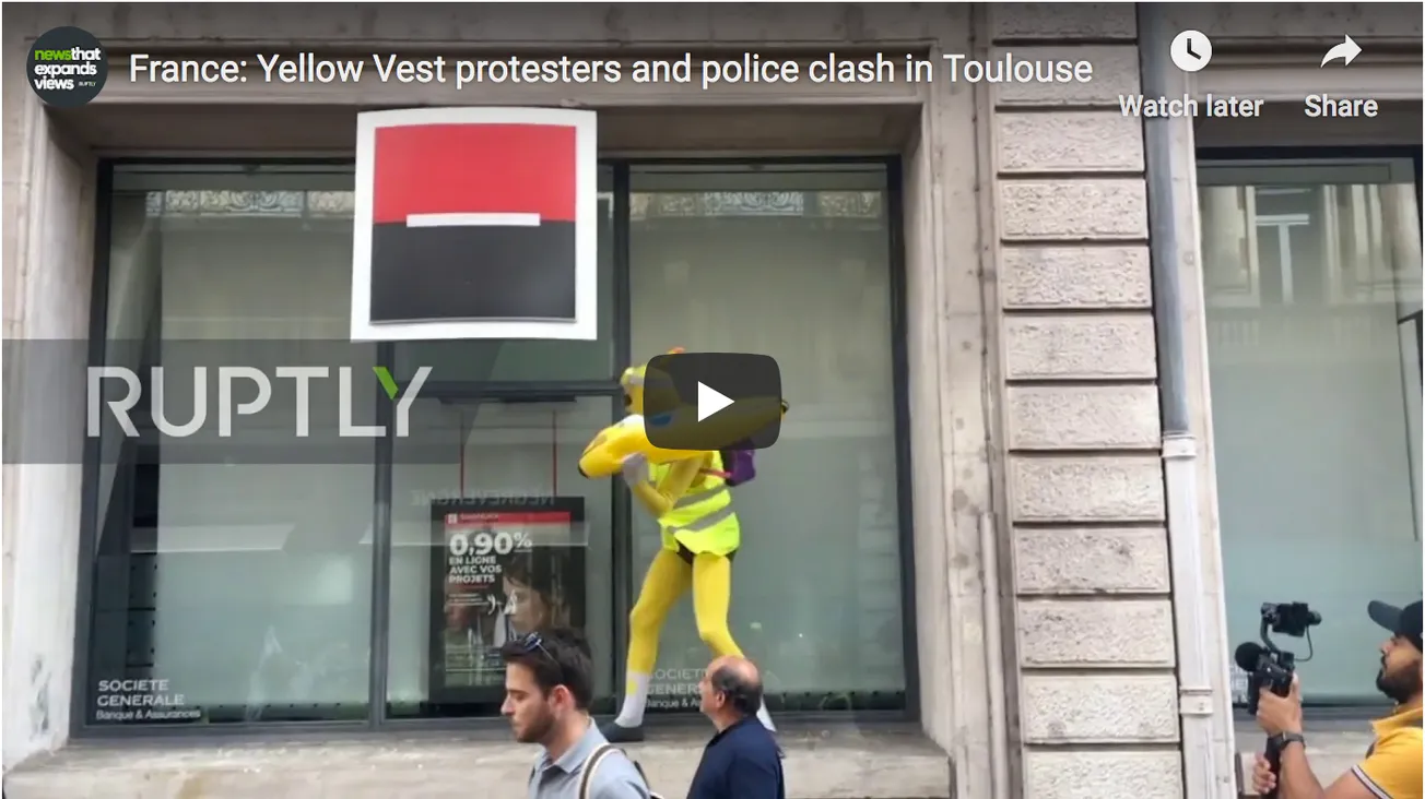 France: Yellow Vest protesters and Police Clash in Toulouse