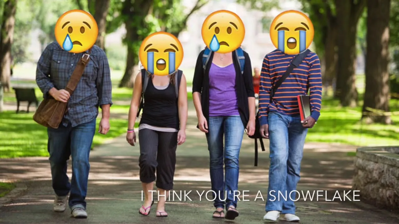 I Think You’re A Snowflake (A Parody of I Think We’re Alone Now)