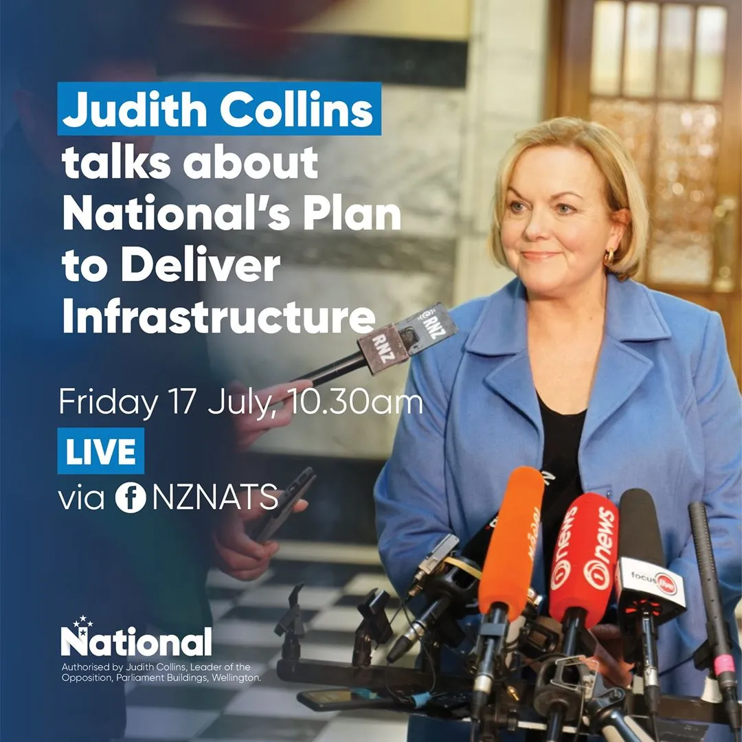 Tune in at 10.30 for the Launch of National’s Infrastructure Package