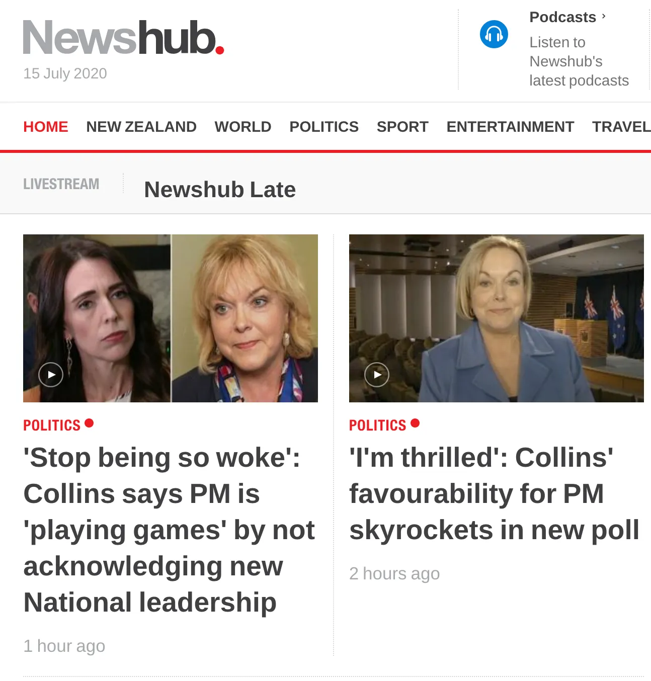 Newshub Front Page Face of the Day