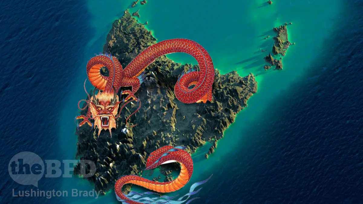 Red Worm Eats at the Apple Isle