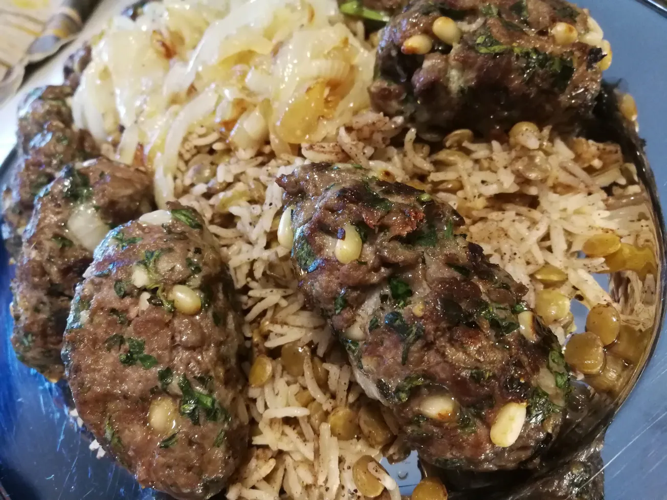The BFD Food Column: Sheesh Kebab & the Rice & Lentil Dish Mujadara