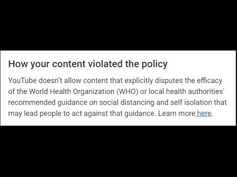 Questioning Authority Banned By YouTube