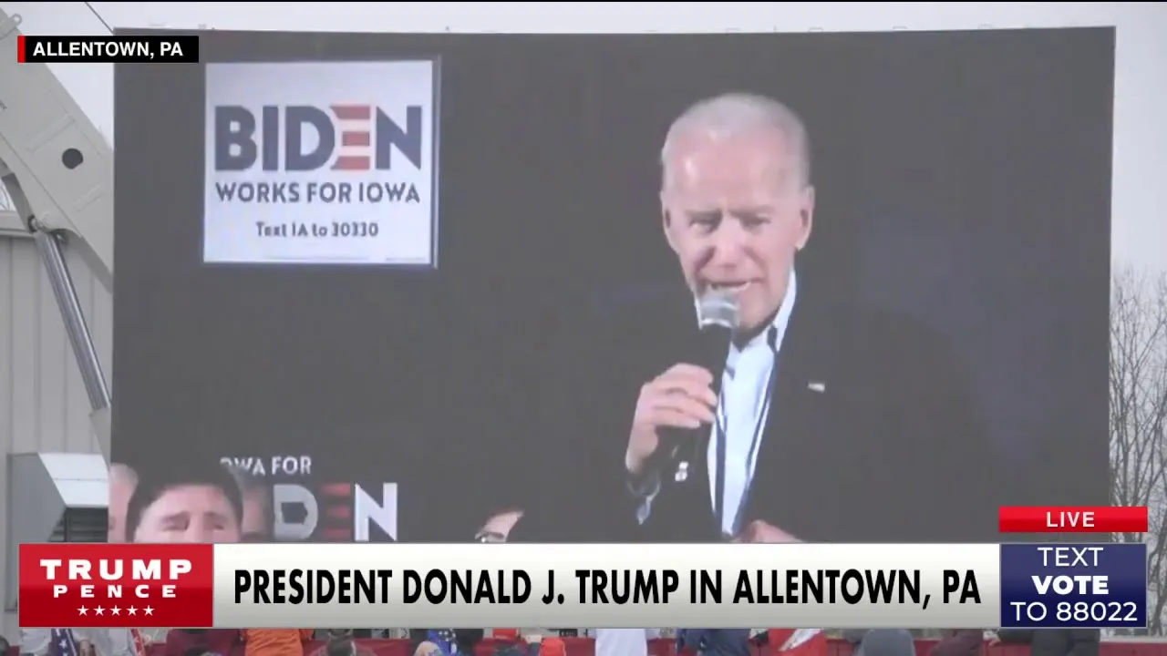 Must Watch: President Trump Plays a Devastating Video for Joe Biden in #Pennsylvania!