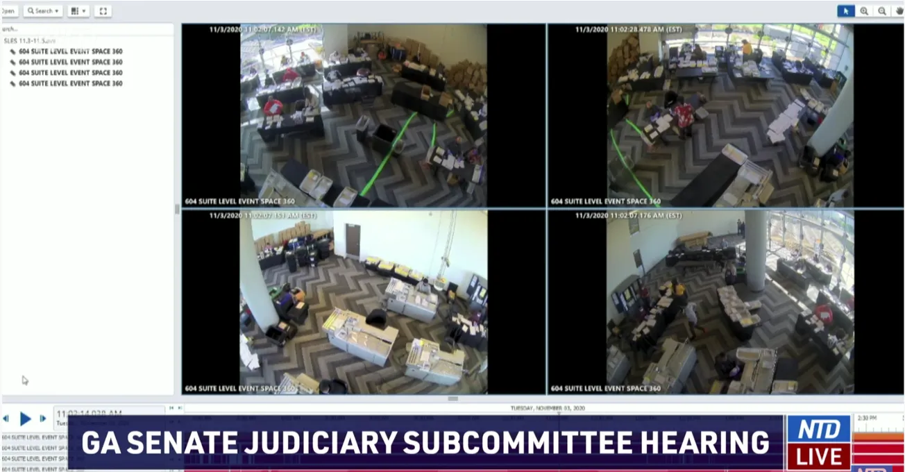 Video Shows Poll Workers Pulling Out Boxes of Ballots | Georgia Election Hearing