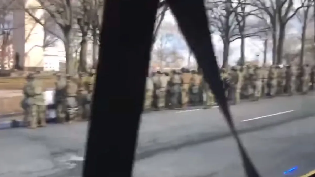 National Guard Turn Their Backs on Biden