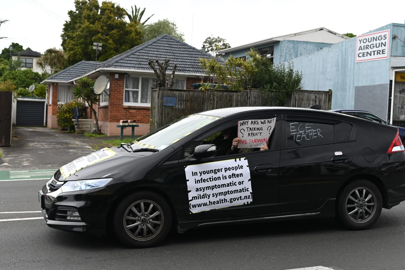 Auckland Car Protests against Vaxx Mandates