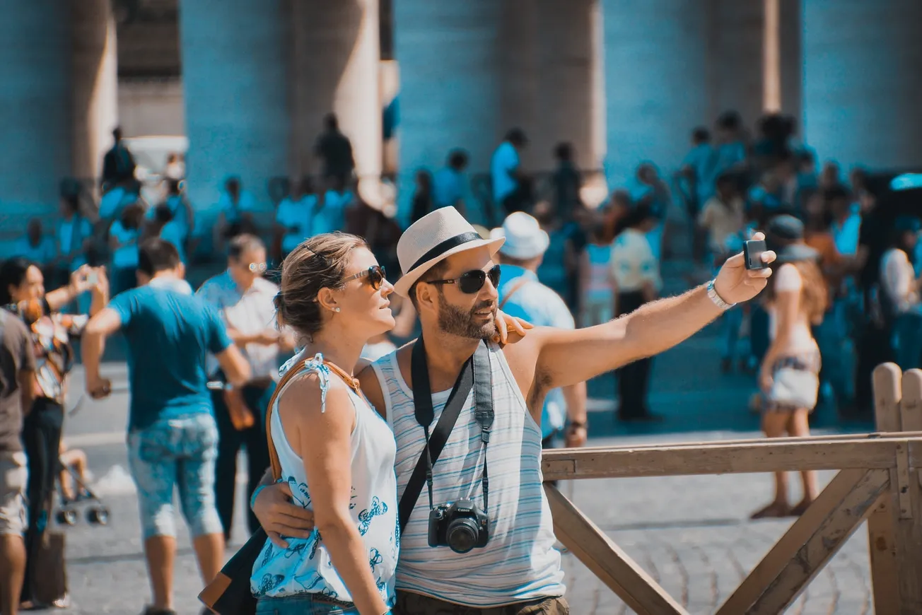 couple taking selfie