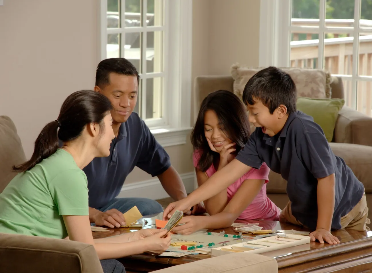 group of people beside coffee table