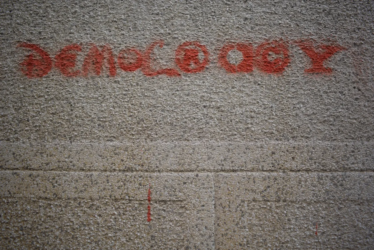 red paint on white pavement