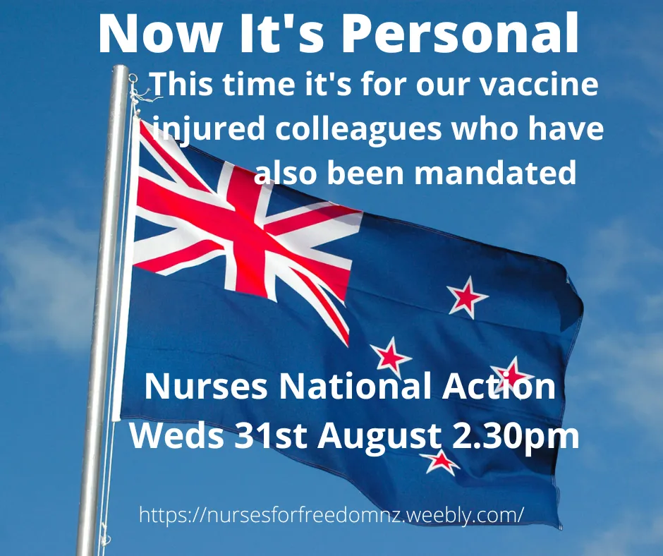 Nurses for Freedom NZ National Action Weds 31 Aug