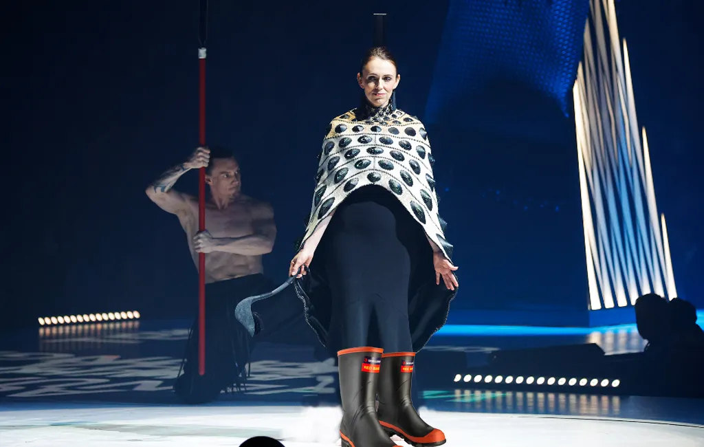 Ardern Models New Red Rim Skellerups