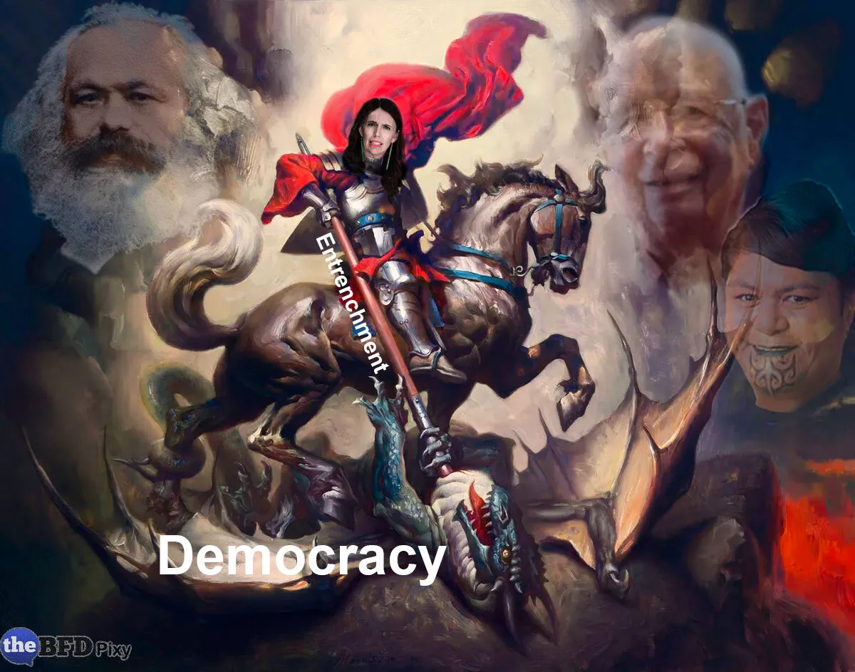 The Trinity’s Servant St Ardern Deals to Democracy