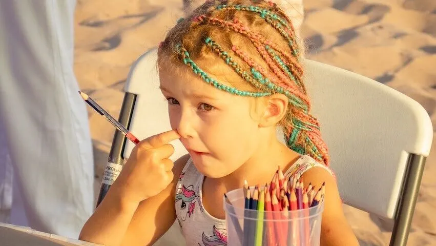 Photo of a Girl with Braided Hair