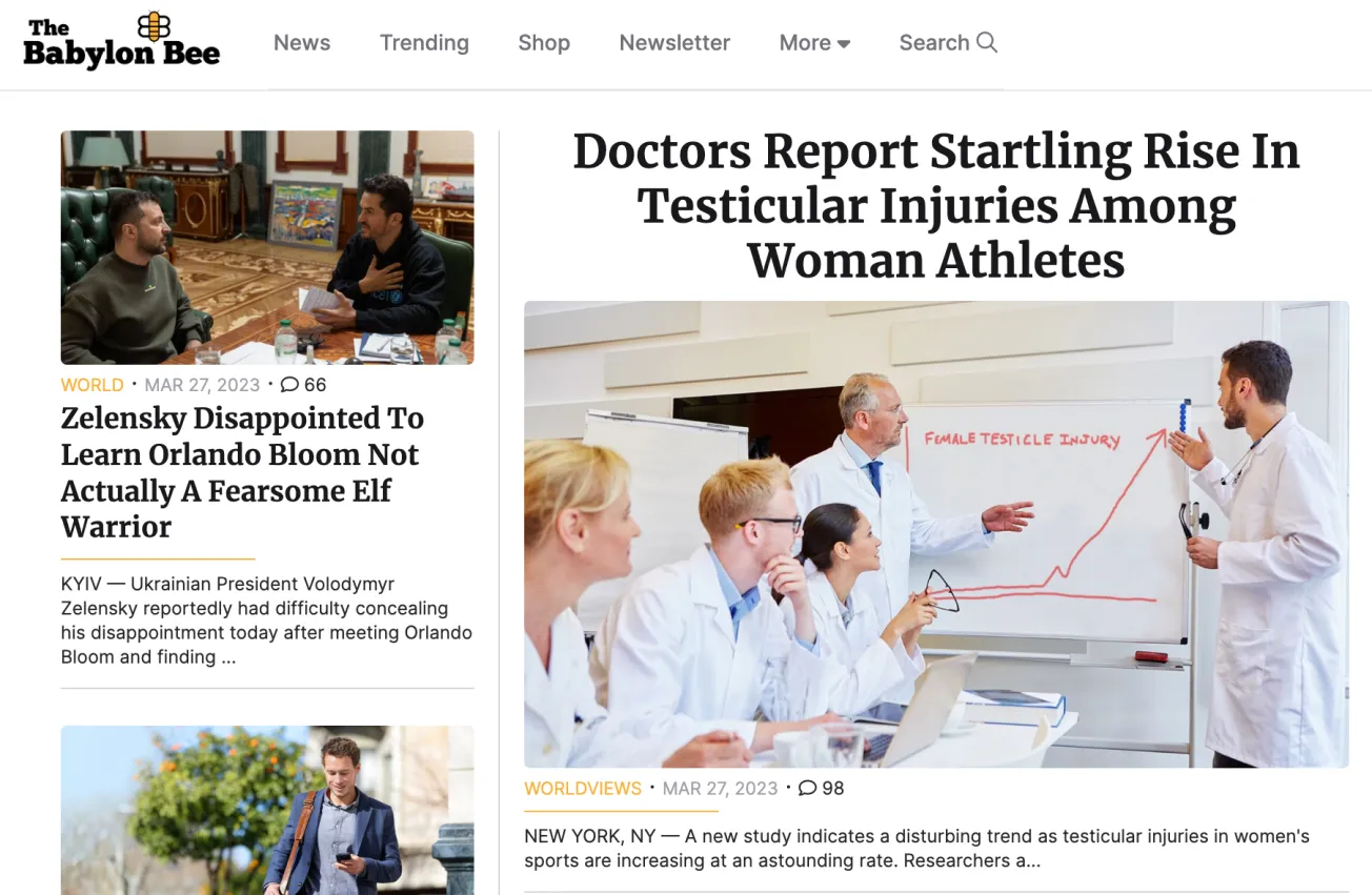 Punchlines or Prophecies: 100 Babylon Bee Woke Jokes Fulfilled