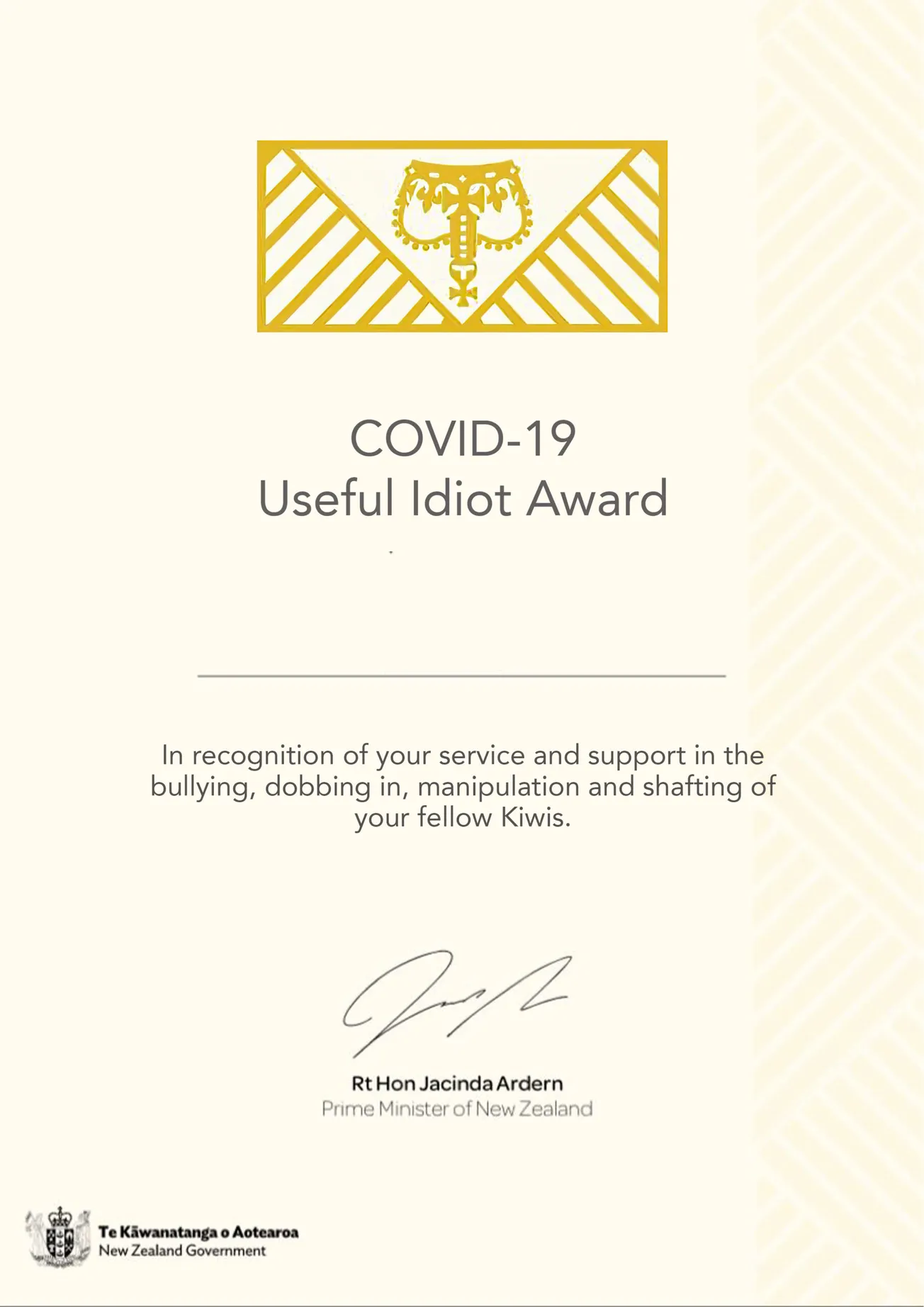 Useful Idiot award