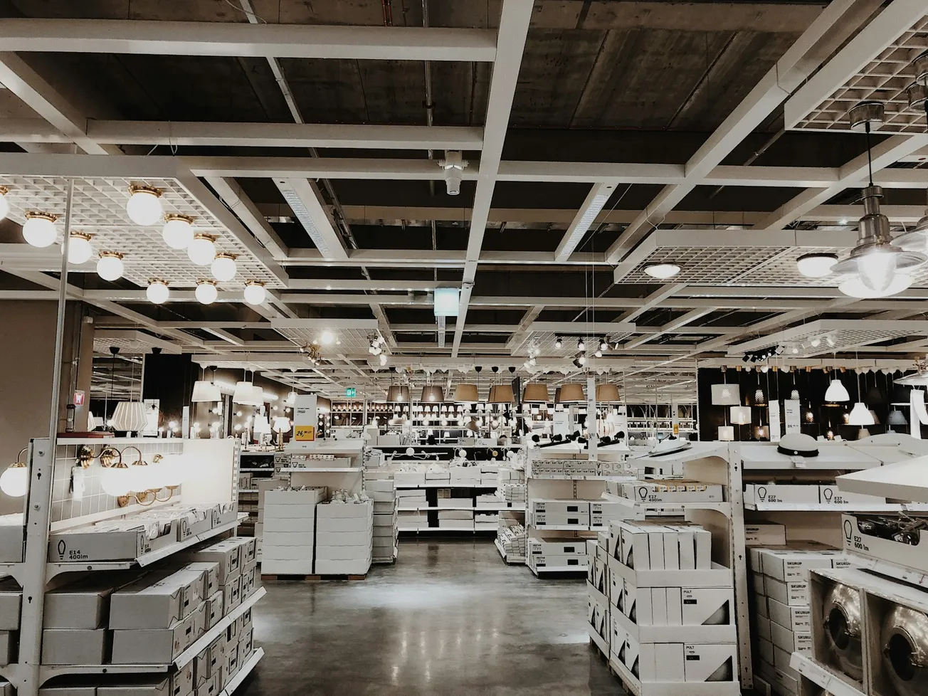 a store filled with lots of white appliances