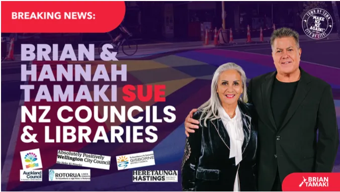 Tamakis Sue NZ Councils and Libraries