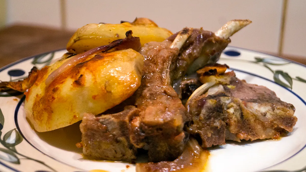 The BFD Food Column: Patata fil Forn (Baked Potatoes with Lamb Chops)